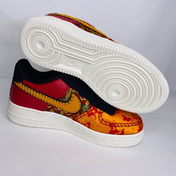Nike Air Force 1 GS "Chinese New Year" Red Gold - Picture 8 of 10
